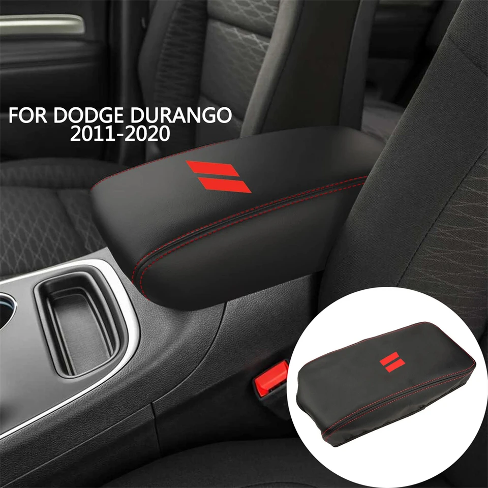 Auto Console Covers- Fits The Dodge Durango 2011-2020 Center Console Armrest Cover Waterproof Neoprene Fabric Black - View #8