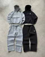 2025 Mode européenne et américaine broderie design hommes vêtements ensemble Y2k rue Harajuku gothique lâche couple survêtement décontracté 3