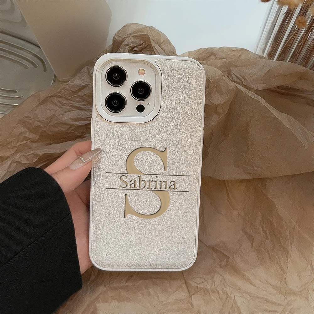 Luxury Laser Engraving Big Letter Personalized Customized Name Case For