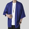 Large Size Casual Shirts Mens Harajuku Cotton Short Sleeve Cardigan Shirt Men Chinese Style Solid Color Summer Men Clothing 5XL 3