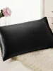 1PC  Queen Standard Satin Silk Soft Mulberry Plain Pillowcase Cover Chair Seat Square Pillow Cover Decorations for Home Pillow 3