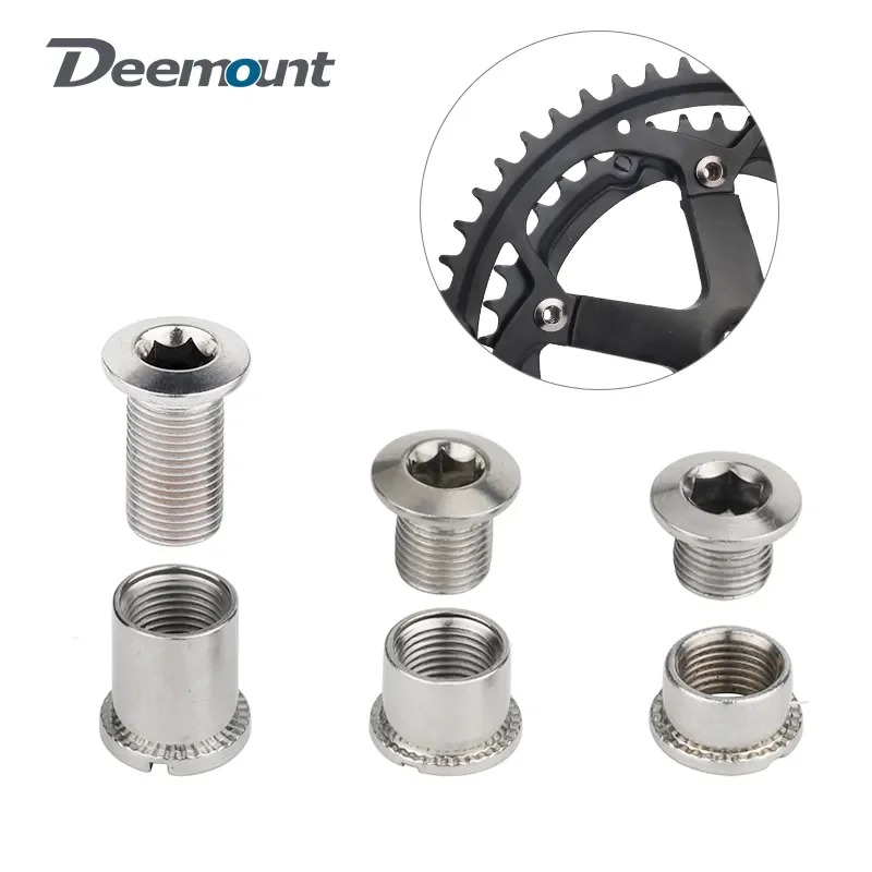 

Deemount M8 Threaded Bolts for Single Double Triple Bicycle Chainring 6.5/8.5mm Height MTB Road Crankset Fixing Nuts Dropship