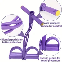 Tendeur de pédale multifonctionnel à quatre tubes, bande élastique de Yoga, équipement de Fitness à domicile, corde de Tension de renforcement Abdominal 3