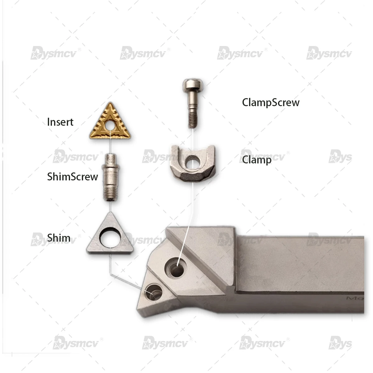 CNC White Tool Holder Cylindrical Turning Tool Lathe Cutter For WNMG TNMG Carbide Inserts For tool holder lathe tool holder