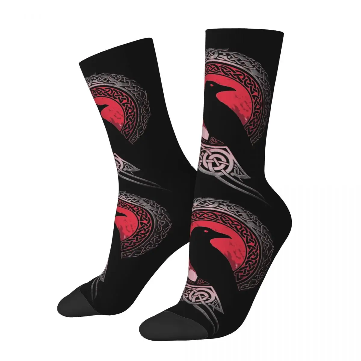 

Colorful Viking Ragnar's Raven Sports Socks Polyester Middle Tube Socks for Unisex