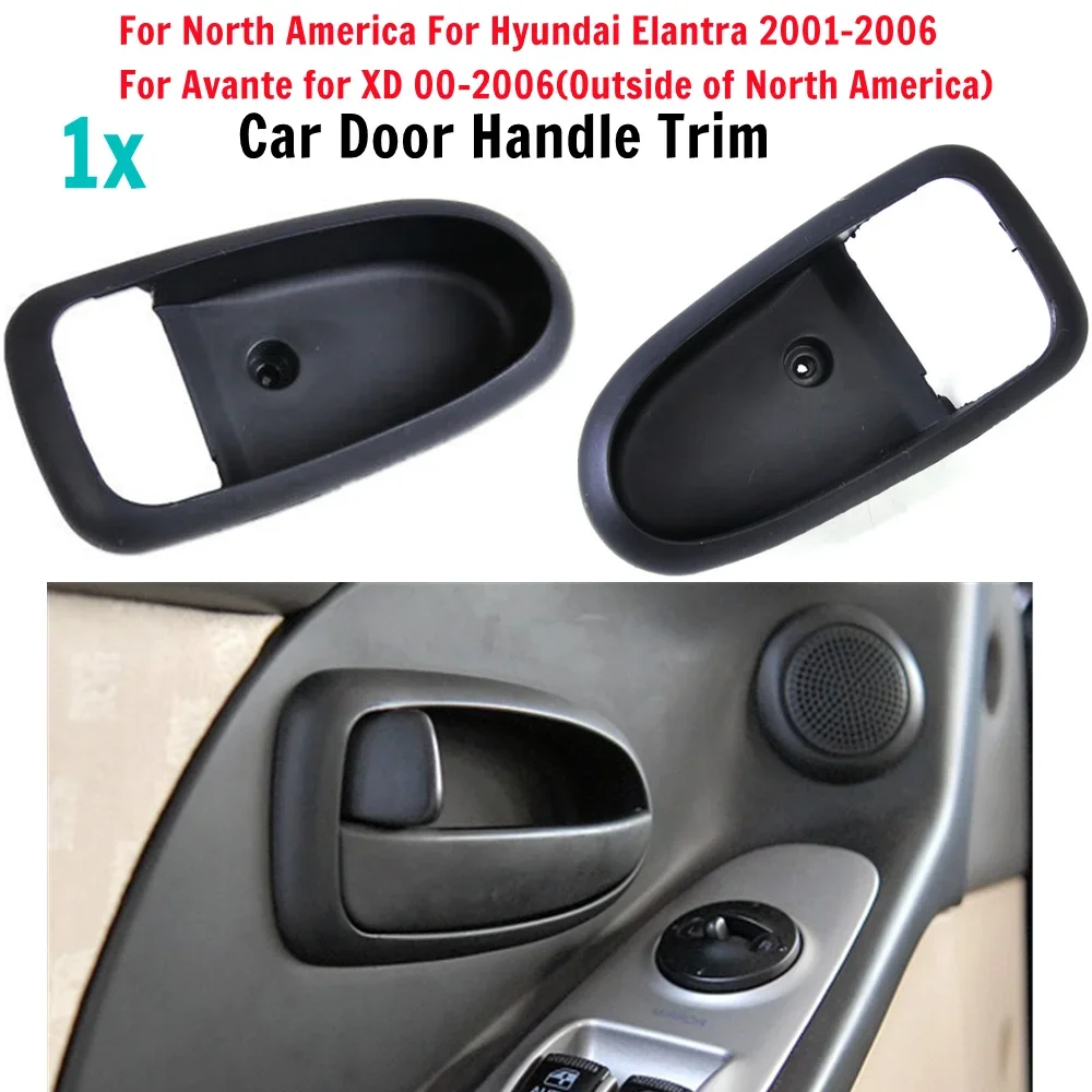 자동차 내부 도어 핸들 내부 도어 핸들 프레임 왼쪽/오른쪽 현대 Elantra for Avante XD 2000-2006 검정색 플라스틱 자동차 액세서리