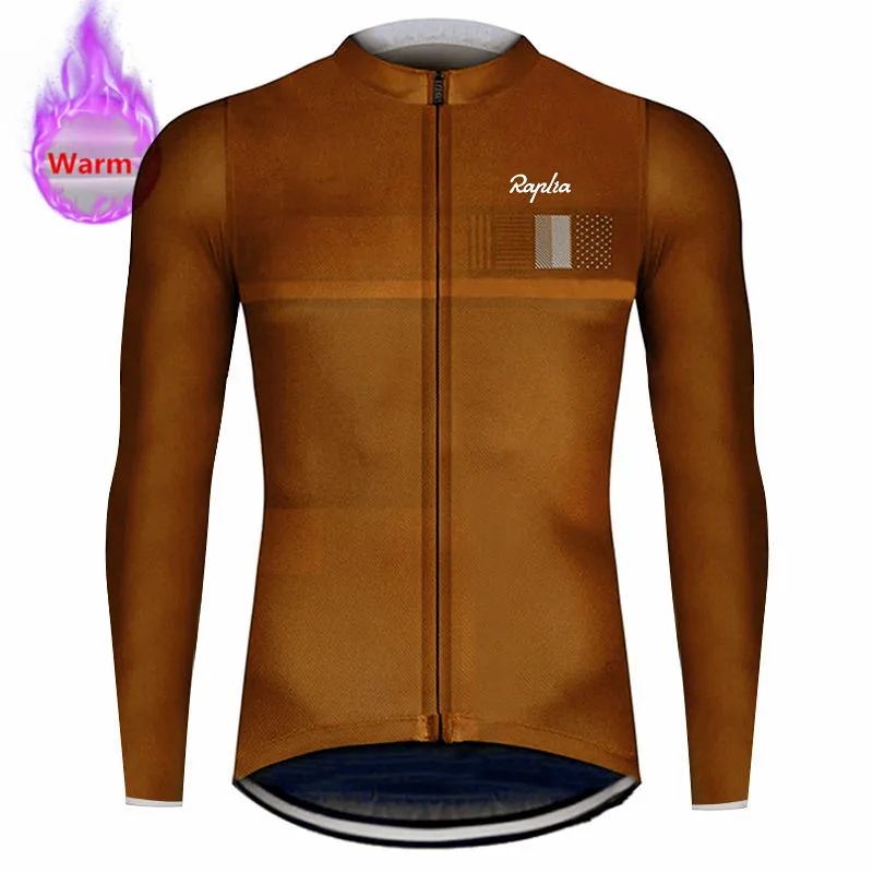 thumbnail image 1 of Conjunto de maillot de ciclismo Raplia Pro Team para hombre, manga larga, térmico, polar, para bicicleta de montaña y carretera, 1 of 5