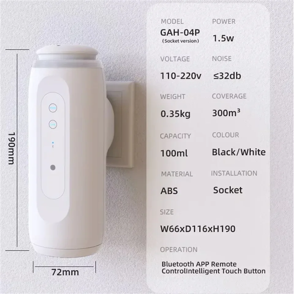 300m³ Wall Plug Aroma Smart Fragrance For Home Smell Distributor Air Freshener Automatic Spray Diffuser_voghion.com