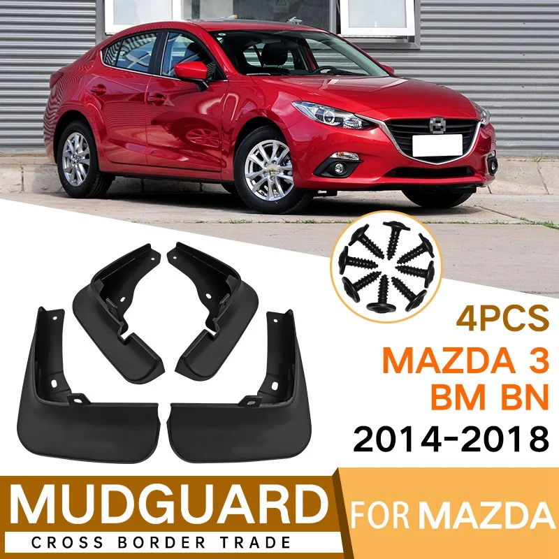 4pcs Car Mud Flaps For Mazda 3 Bm Bn Axela Hatchback 20142018