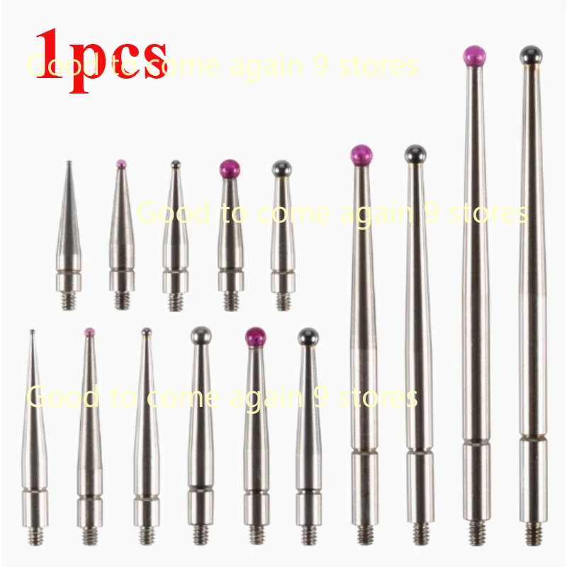 M1.4 M1.6 M1.8 M2 Thread 2mm Head OD 15mm / 44.5mm Length Ruby Head Pin Gauge Micrometer Tip Lever Dial Test Indicator Probe thread measuring gauge dial test indicator probe