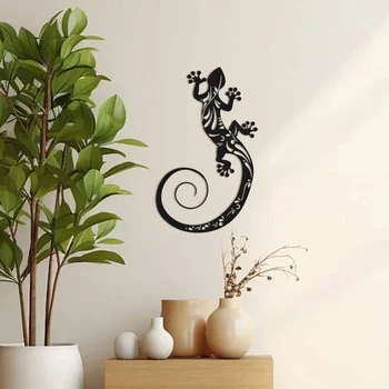 🦎 Metal Gecko Wall Decoration – Iron Lizard Wall Art Sculpture 1