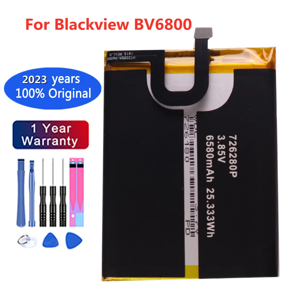 

2023 Original Blackview BV6800 Battery 6580mAh For Blackview BV6800 BV 6800 Pro Smartphone IP68 Waterproof 726280P MT6750T