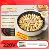 220V Electric Crepe Maker Household Deepen Pancake Baking Pan Multi Cooker with 34cm Diameter Home Electric Frying Pan 1