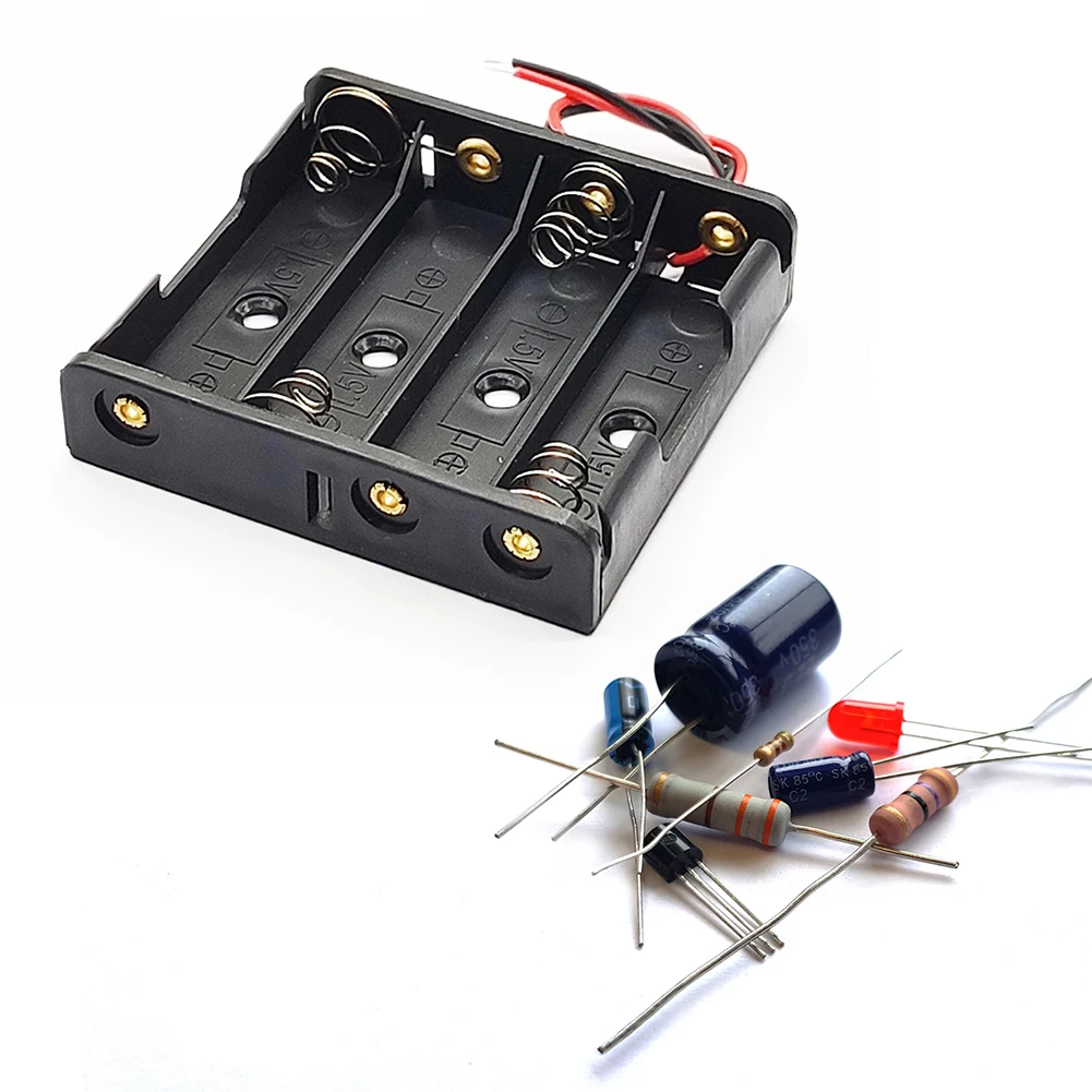 AA 18650 배터리 보관함 케이스, 1 2 3 4 슬롯 배터리 컨테이너, 와이어 리드, DIY 배터리 클립 거치대, 18650 3.7V 배터리용