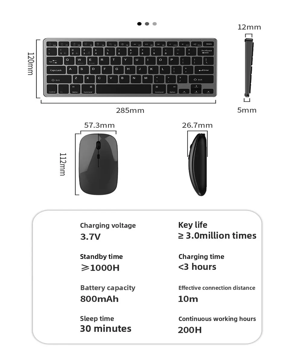 Kabellose Tastatur- und Maus-Sets 2,4G Bluetooth Teclado E Mouse Kit Pc Clavier De Ofertas Claviers Avec Souris Home Office_voghion.com