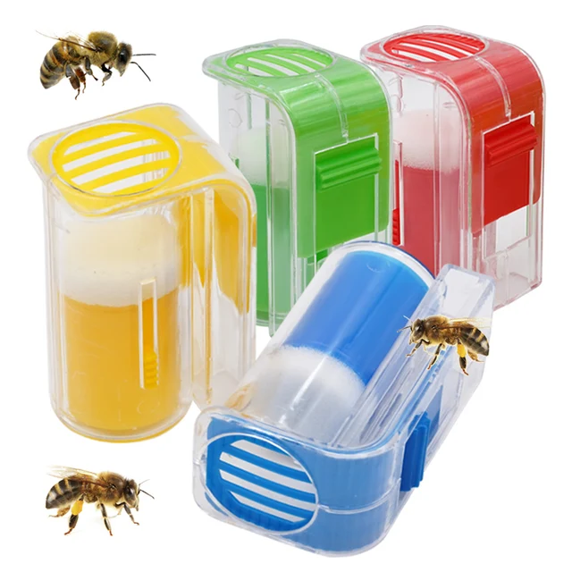 Muliti Bee Queen Jelölő Fogó Műanyag Átadott Marker Palack Dugattyú Plüss Méhész Szerszám Kerti Quee Méh Ketrec - Image 4