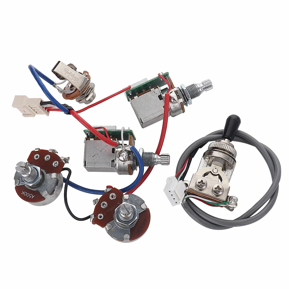 1setElectricGuitarPickupProWiringHarnessPushPullPotswith2