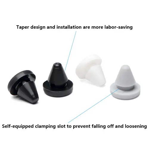 Silicone Plug Rubber Stopper T-plug Black Soft Match High Elasticity Cap Cover White Seismic Eyelet Muffling Thermostability - Image 5