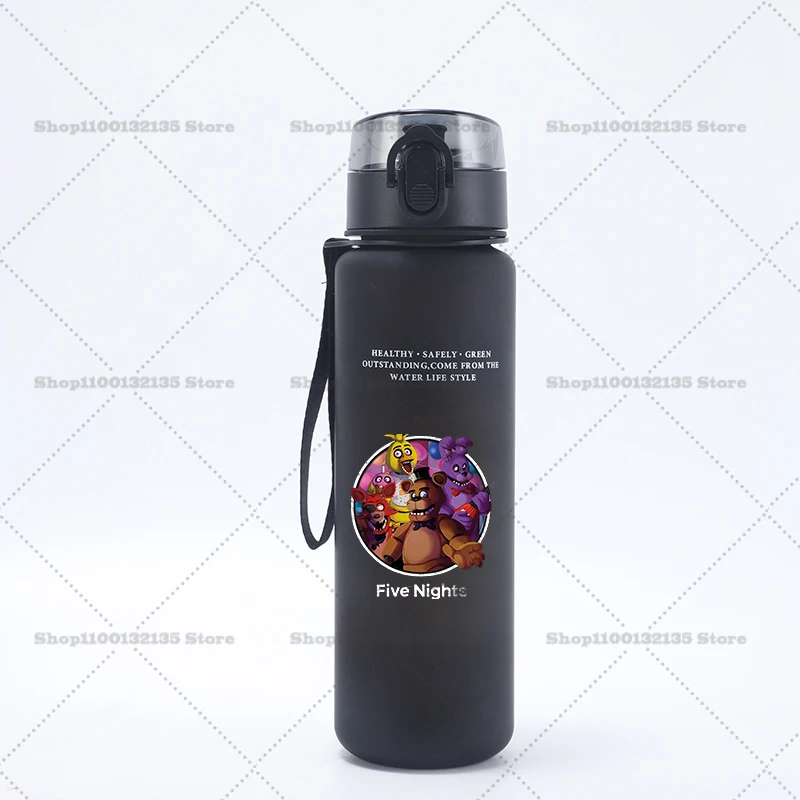 Five Nights At Freddy's Motivational Leak-Proof Sports Water Bottle - 650ml Portable & Reusable Cup