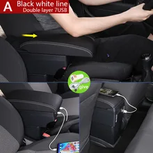 Accoudoir de voiture, boîte de rangement d'accessoires, porte gobelet, cendrier USB, pour Renault Clio 4 Captur Clio 3 III IV