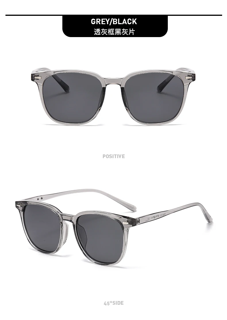Neue quadratische Sonnenbrille für Männer und Frauen, Retro-UV-beständige Sonnenbrille, modische No-Make-up-Schlankheits-Sonnenbrille für Frauen 3069 – Detail 14