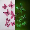 12Pcs Fashion 3D Luminous Butterfly Wall Stickers Creative DIY Wall Stickers Modern Wall Art Home Decor Gift pegatinas de pared