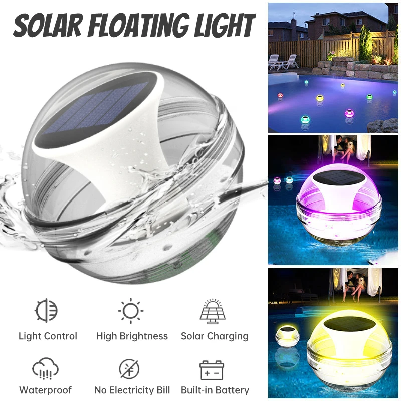 

Floating Lights Solar Lamps Waterproof Floating Water Ball Lamp For Swimming Pool Party Yard Pond Garden Decor Night Lighting