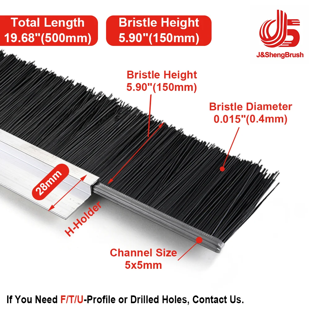Aluminum Alloy Door & Window Seal Strip Brush - Dustproof & Waterproof Isolation Barrier Accessory