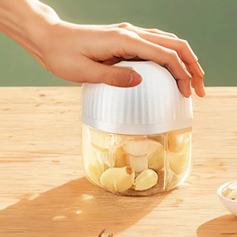 Electric Meat Grinder Home Garlic Pounder Catering Multifunctional Meat Grinder Small Chopper Food Safe Material 9.1*9.1*9cm 6