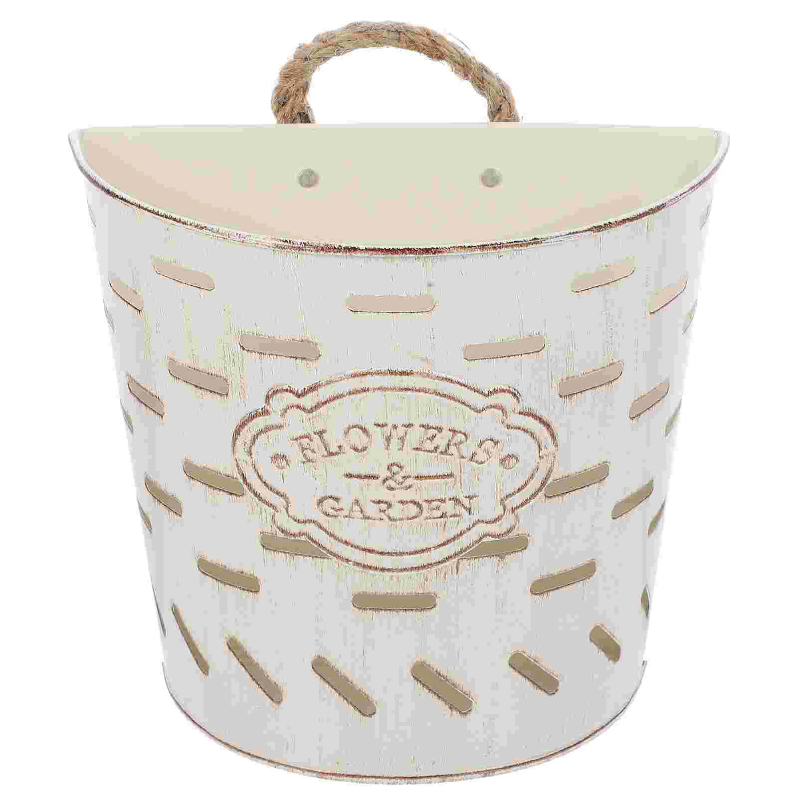 

Retro Iron Wall Hanging Flower Pot Indoor Flowerpot Adorn Pendant Planter Plants Home Decor Outdoor