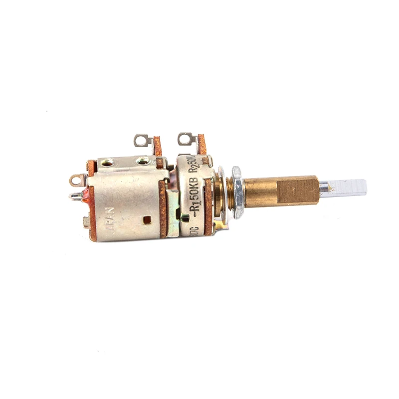 16type Double Shaft Potentiometer With Switch A50K B50K Shaft Length 30mm