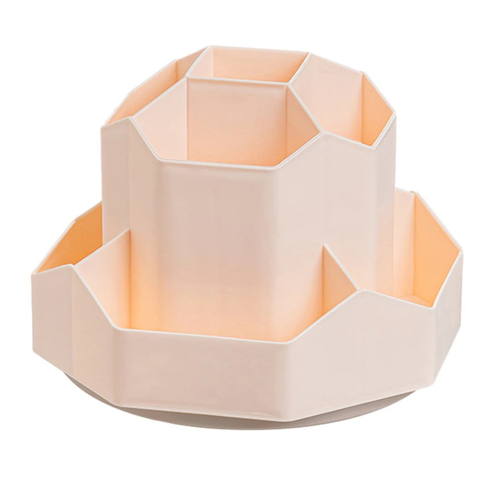 Desktop Stationery Organizer 9 Slots Stationery Storage Box 360 Degree Rotating Cute Pencil Cup Pot for Home Office School 4