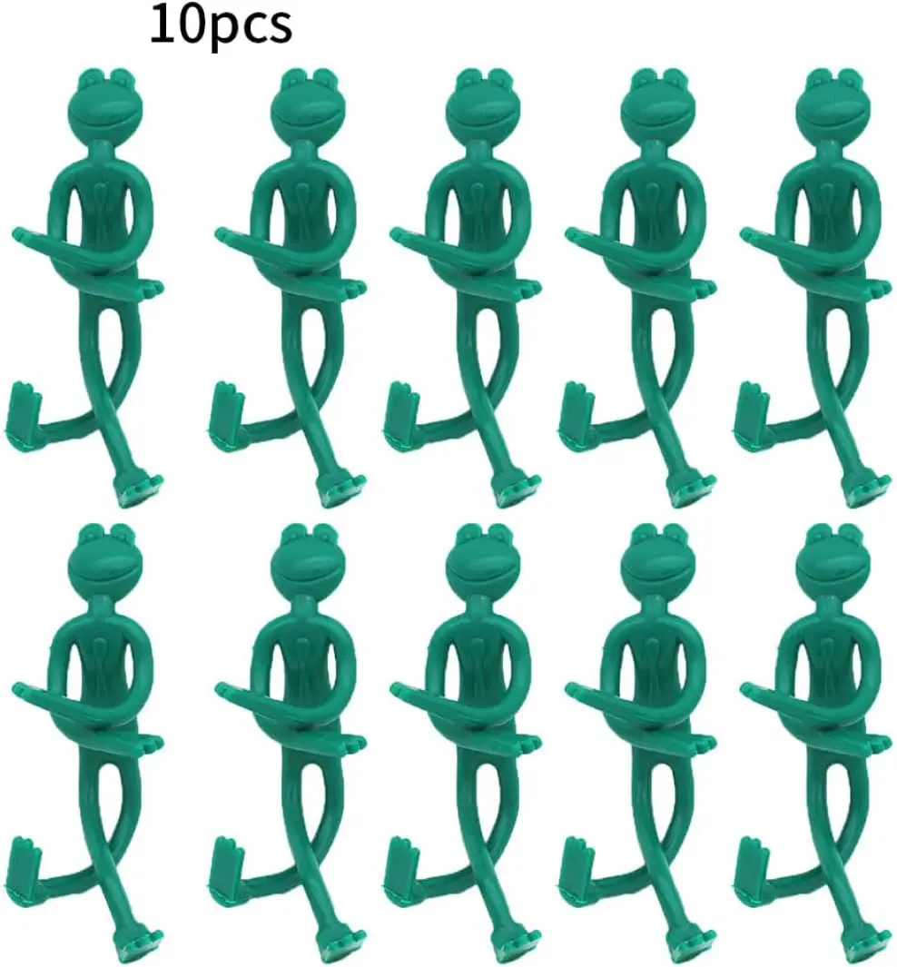 Frog Shaped Plant Ties Garden Planting with Weatherproof Plastic Coating