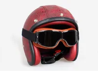 Meilleure vente lunettes Vintage moto lunettes en cuir lunettes Cruiser lunettes pliantes nouvelles lunettes de soleil Motocross sécurité 4