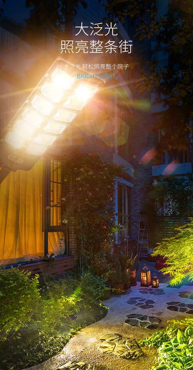 Description Picture 3 of itemNew Solar Double Row Street Light Integrated Induction Garden Light Street Stall Night Market New Rural Outdoor LED Lighting Hot