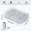 360 Rotate Rectangle Tray Lazy Organizer Turntable Storage Tray Clear Food Storage Organizer Spice Rack For Kitchen Organizer 3