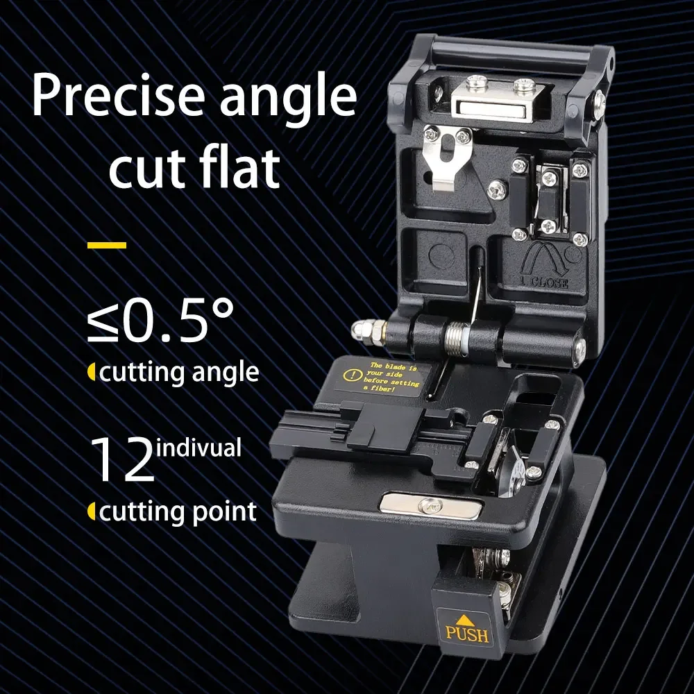 FTTH tool SKL-60S Optical Fiber Cleaver With Replaceable 12 Surface Automatic Return Blade Cutter Knife