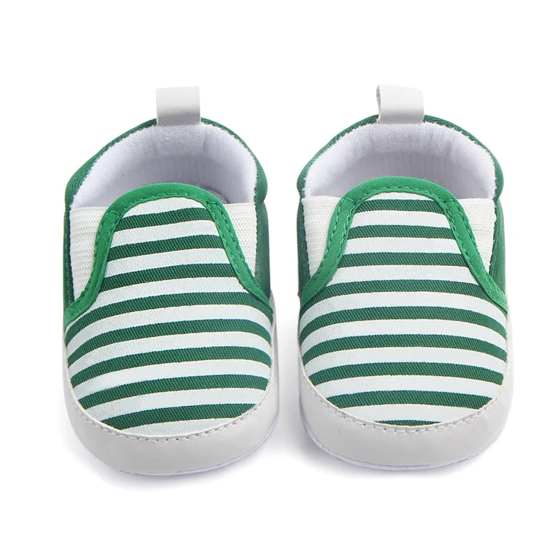 New Striped Baby Shoes Classic Shallow Cut Canvas Shoes for Boy Girl  Soft Sole Non-Slip Infant Booties Kids First Walkers 2