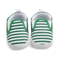 New Striped Baby Shoes Classic Shallow Cut Canvas Shoes for Boy Girl  Soft Sole Non-Slip Infant Booties Kids First Walkers 2
