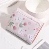 Fashion Cute Bunny Tulip Wallets Rabbit Flower Print Purses Women Pu Leather Short Coin Purse Sweet Card Clip Bag Short Card Bag 1