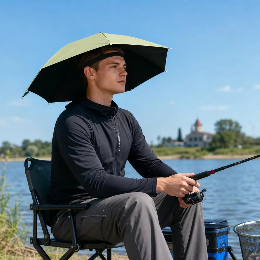 Foldable Waterproof UV Sunshade Hat - Portable Hands-Free Umbrella