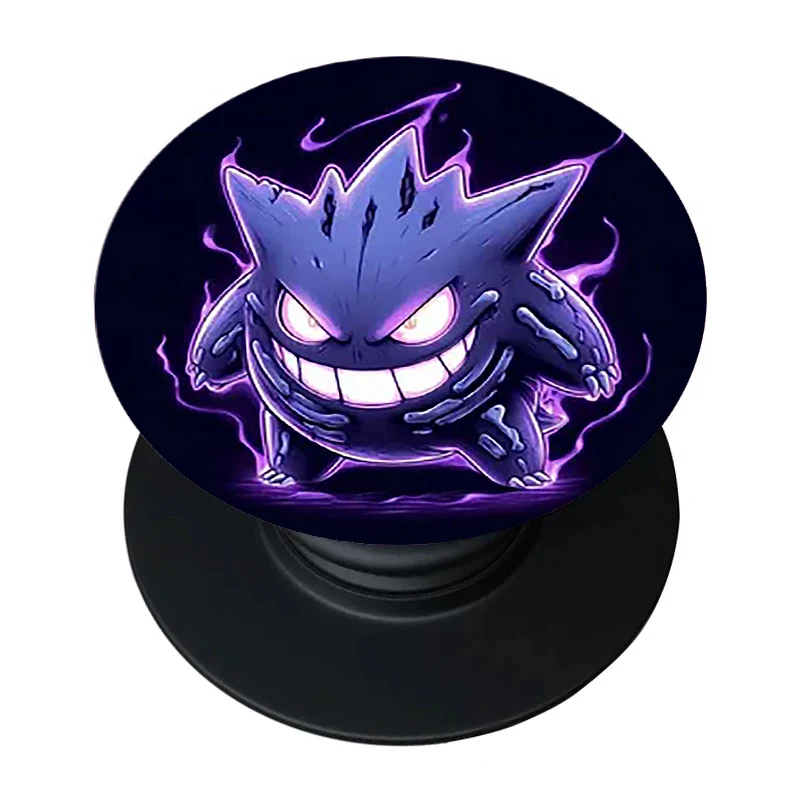 Gengar Popping Black Phone Socket Grip and Stand Holder - Popular Universal Mobile Accessory