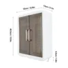 Cosmetics Wall Storage Cabinet PP Stable Large Capacity Bathroom Cabinet Wall Mounted Multifunctional Space Saving for Bedroom 2