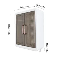 Cosmetics Wall Storage Cabinet PP Stable Large Capacity Bathroom Cabinet Wall Mounted Multifunctional Space Saving for Bedroom 2