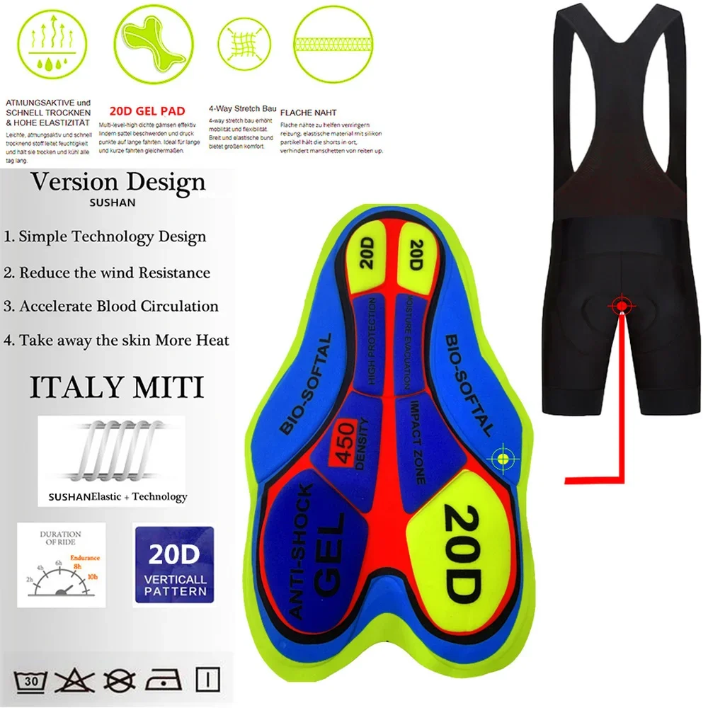 Short Sleeve Cycling Set for Men, MTB Jersey, Bicycle Clothing, Black Shirt, Summer Cycling Set,