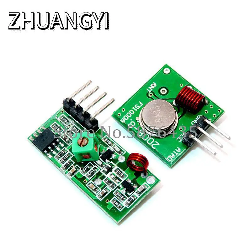 433Mhz Rf Wireless Transmitter Module And Receiver Kit 5V Dc 433Mhz/315Mhz Wireless For Arduino Raspberry Pi /Arm/Mcu Wl Diy Kit