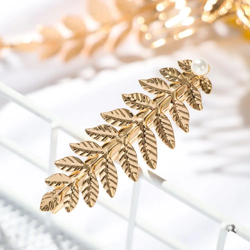 Golden Hair Jewelry Hair Combs Hair Hoop Bride Headbands Wedding Hair Crown Leaves Hair Bands