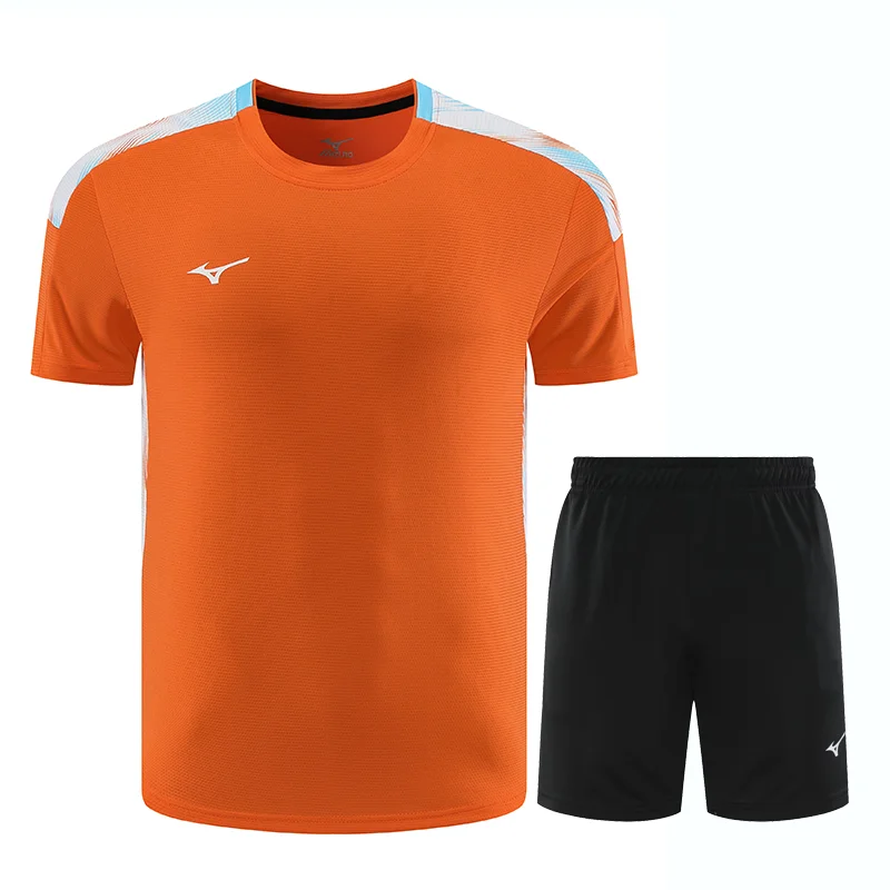 Customized a set of men's and women's badminton T-shirt shorts table tennis training shirt quick dry breathable absorbent sweat