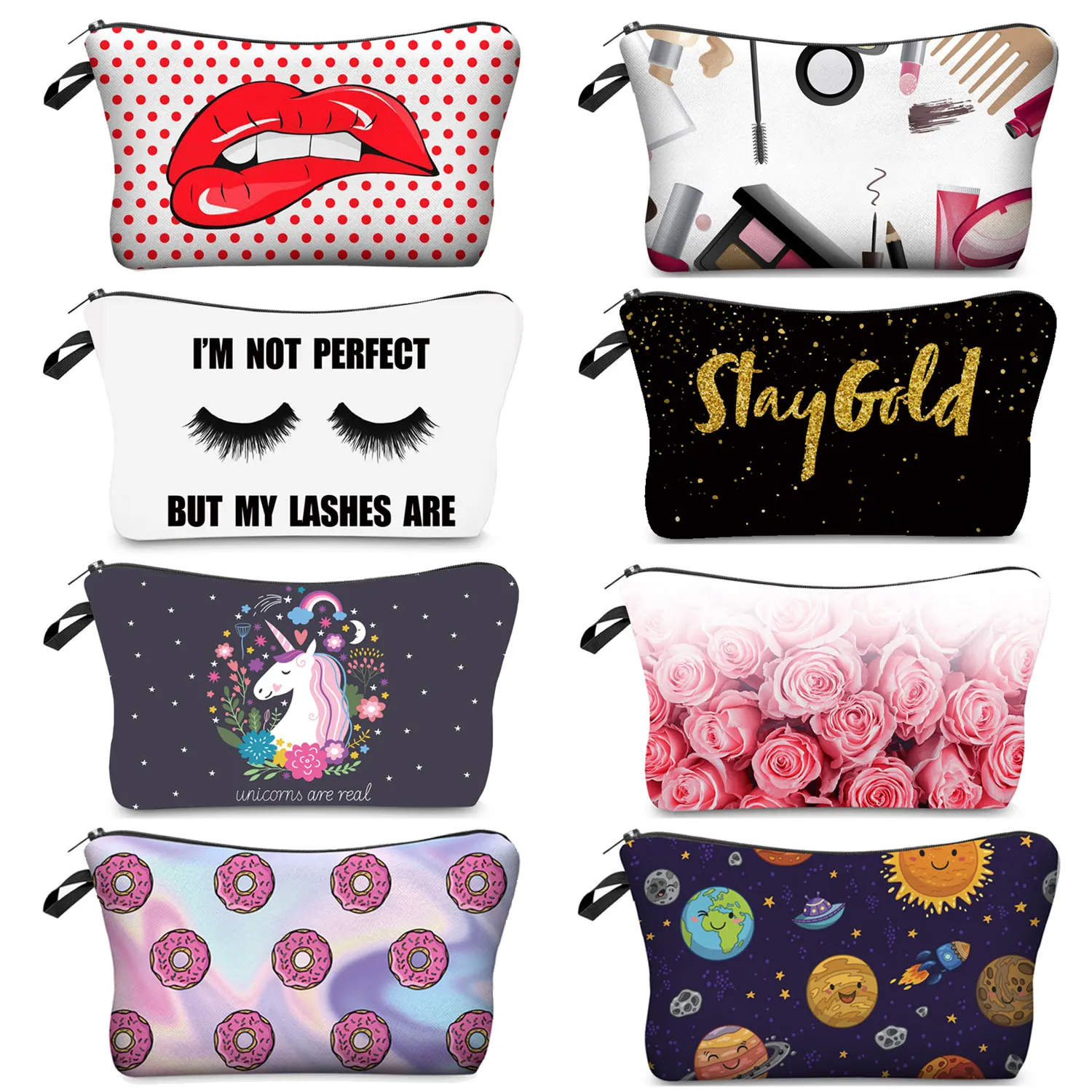 Makeup Bag With Printing Pattern Cute Organizer Bag Pouchs For Travel