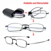 Portable Folding Reading Glasses for Men Women Telescopic Legs Rotation Presbyopia Eyeglasses Fashion Metal Frame Reader Eyewear 4